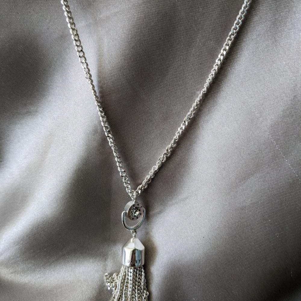 DKNY Silverstone & Crystal pendant necklace